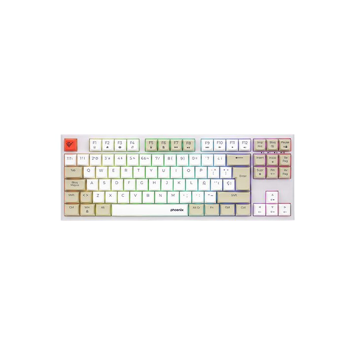Phoenix Technologies Royal PBT Mechanical Gaming Keyboard White…