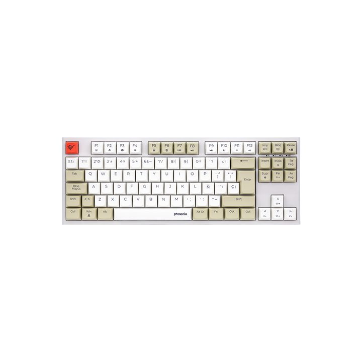 Phoenix Technologies Royal PBT Mechanical Gaming Keyboard White…