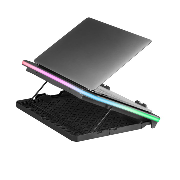 Mars Gaming MNBC6, XL 19'' ARGB Cooling Pad + Stand, 3 Fans, Phone…