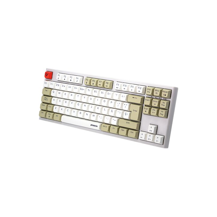 Phoenix Technologies Royal PBT Mechanical Gaming Keyboard White…