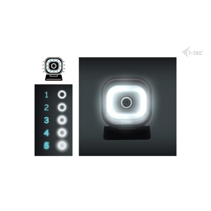 i-tec SOLOMON 700 STREAM Webcam 4K com Ring Light