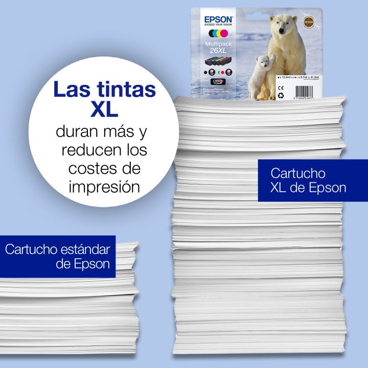 Epson Polar bear Tinta magenta 26XL Claria Premium Urso polar