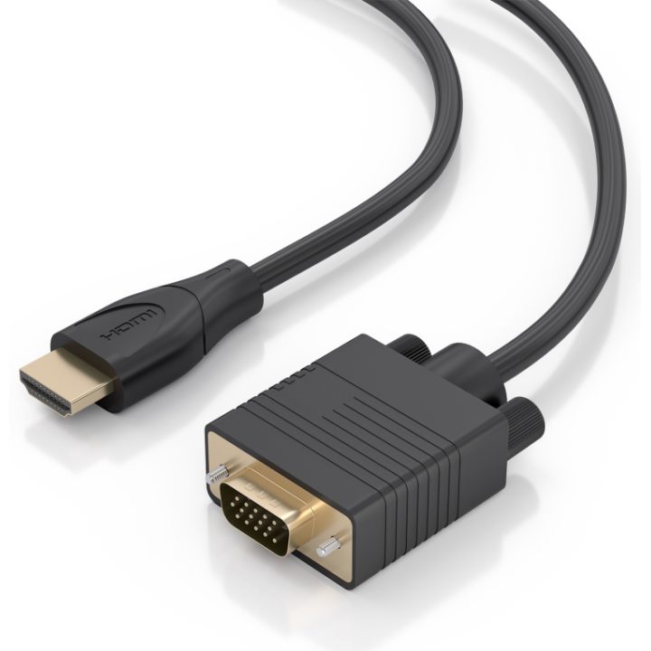 AISENS HDMI to SVGA Converter Cable, HDMI A/M-SVGA/M, Black, 2.0m