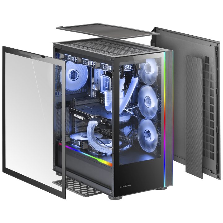Mars Gaming MC-ULTRA, Torre Gaming Custom XXL E-ATX, Doble Tira LED…