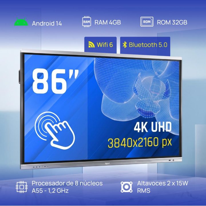 iggual Ecrã interativo 4K ORCHID 86"