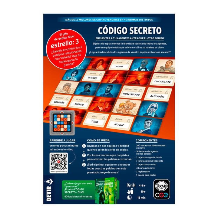 Devir Codenames Board Game PEGI 8 (BGCOSE)