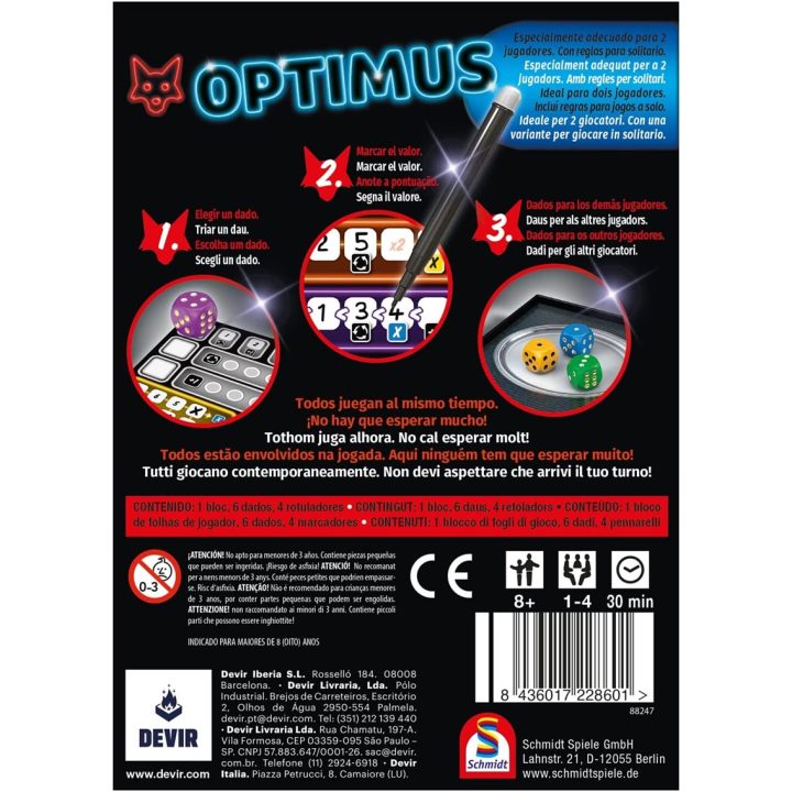 Juego de mesa Devir optimus pegi 8 (BGOPTIM)