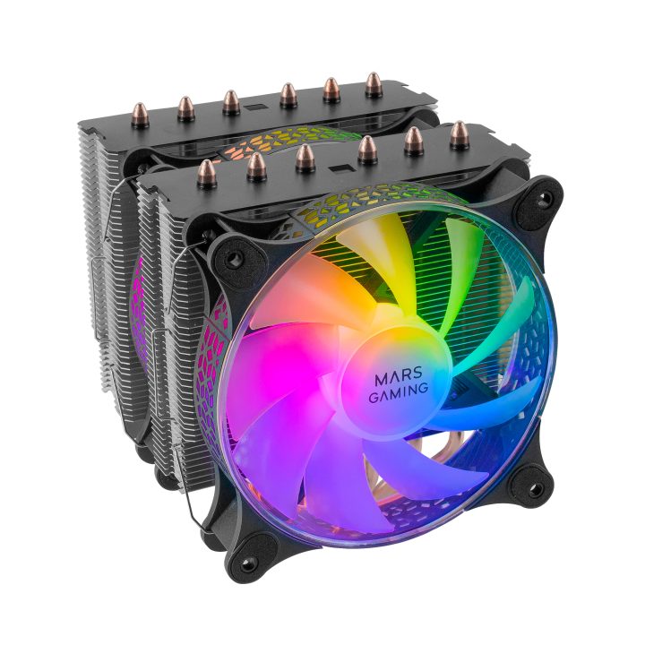 Mars Gaming CPU Cooler, Dual Tower Cooling, 6 HCT Heatpipes, 300 W…
