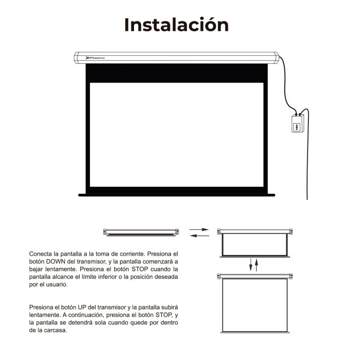 Phoenix technologies Phoenix - ecrã elétrico para projetor de vídeo…