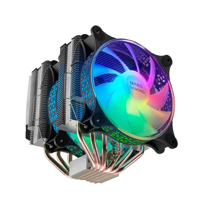 Mars Gaming CPU Cooler, Dual Tower Cooling, 6 HCT Heatpipes, 300 W…