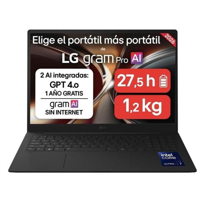 Portátil LG gram Pro 16ZD90U-G U7-355-32GB-SSD 512GB-16 polegadas -…