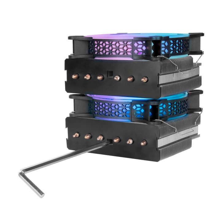 Mars Gaming CPU Cooler, Dual Tower Cooling, 6 HCT Heatpipes, 300 W…