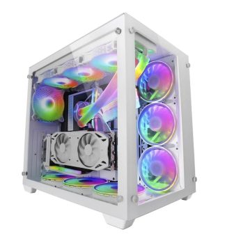 Mars Gaming Custom XXL E-ATX Gaming Case, Tempered Glass Side and…
