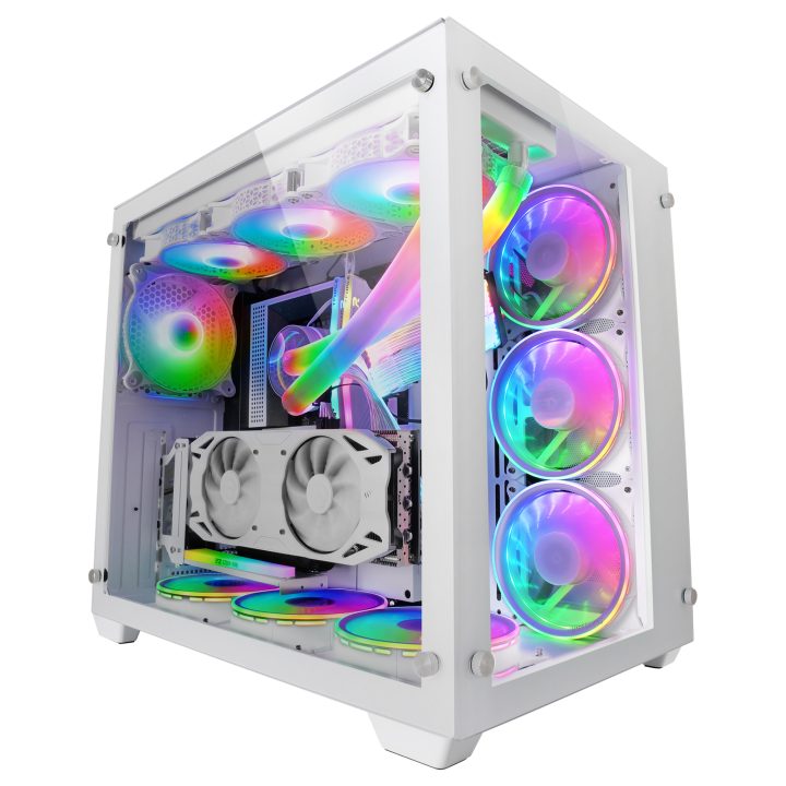 Mars Gaming Custom XXL E-ATX Gaming Case, Tempered Glass Side and…