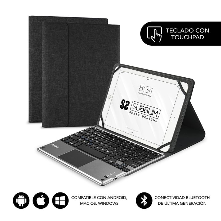 Subblim Capa com Teclado KEYTAB PRO BLUETOOTH 10,1" TOUCHPAD Preto…