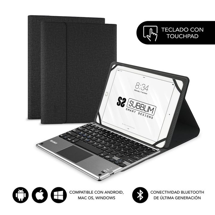 Subblim Keyboard Case KEYTAB PRO BLUETOOTH 10.1" TOUCHPAD Black…