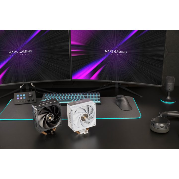 Mars Gaming MCPU-X4 CPU Air Cooler 12 cm Black 1 piece(s)
