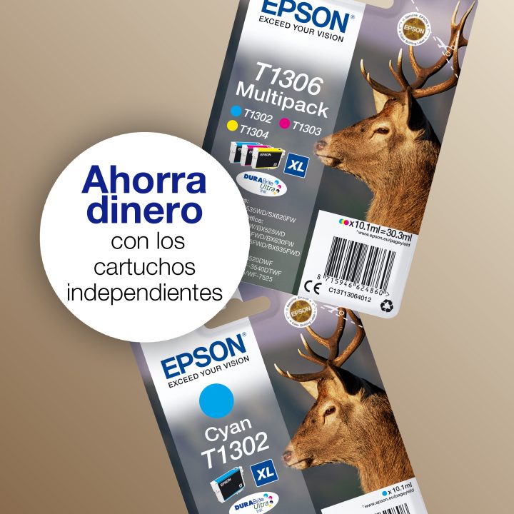Epson Stag Tinta cian T1302 DURABrite Ultra Ciervo