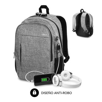 Subblim Urban Lock Backpack 16" Gray (SUB-BP-1UL0001)