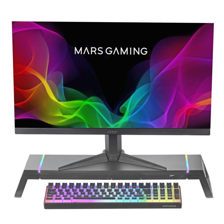 Mars Gaming MGS-ONE Preto, Suporte de Monitor RGB Chroma, Tamanho…