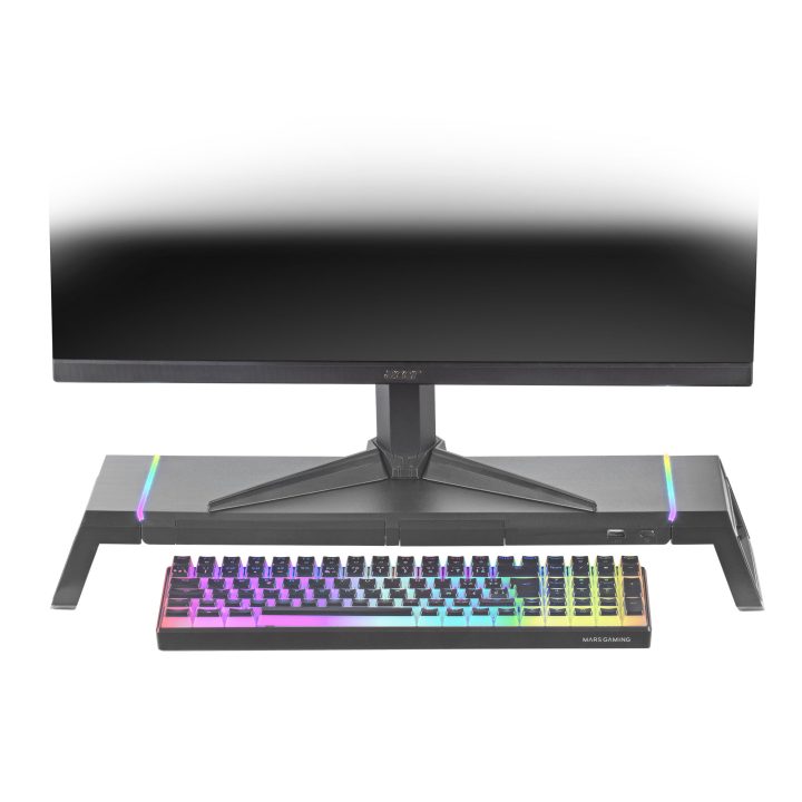 Mars Gaming MGS-ONE Black, RGB Chroma Monitor Stand, Adjustable Size…