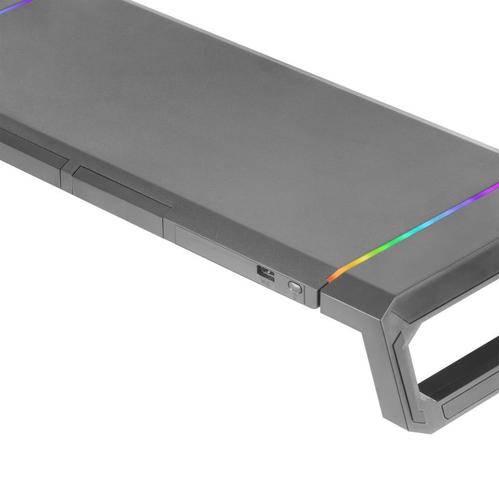 Mars Gaming MGS-ONE Black, RGB Chroma Monitor Stand, Adjustable Size…
