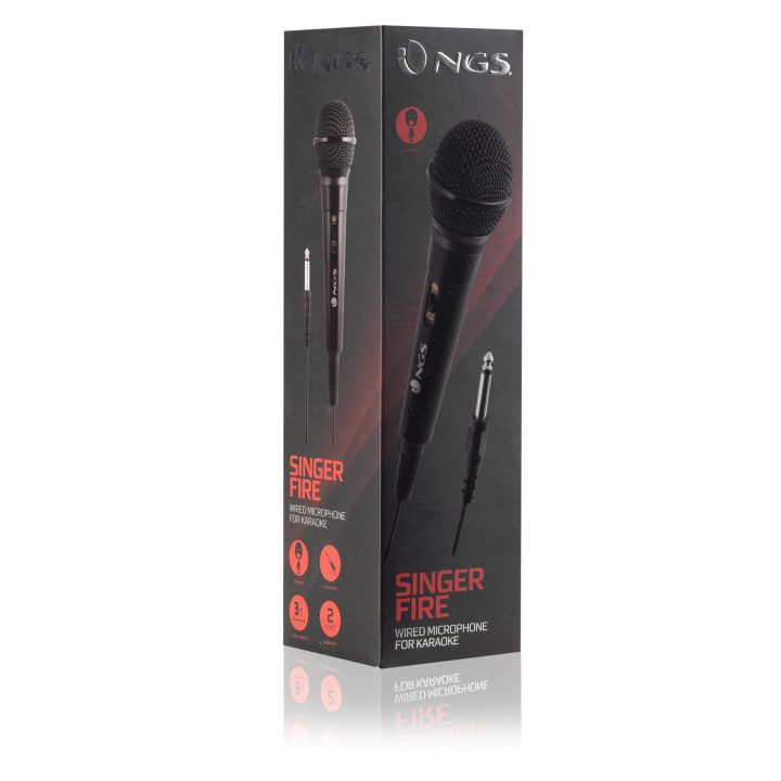 NGS Singer Fire Preto Microfone para karaoke