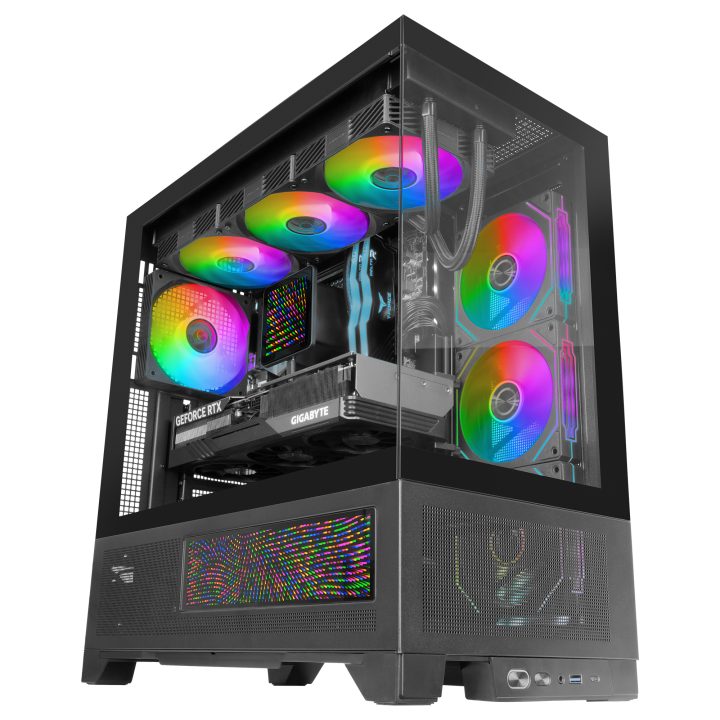 Mars Gaming MCLCDX Mid-Tower PC Case Black