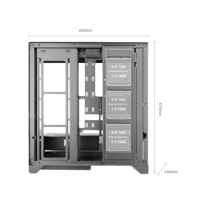 Mars Gaming MCLCDX caixa de computador Midi Tower Preto