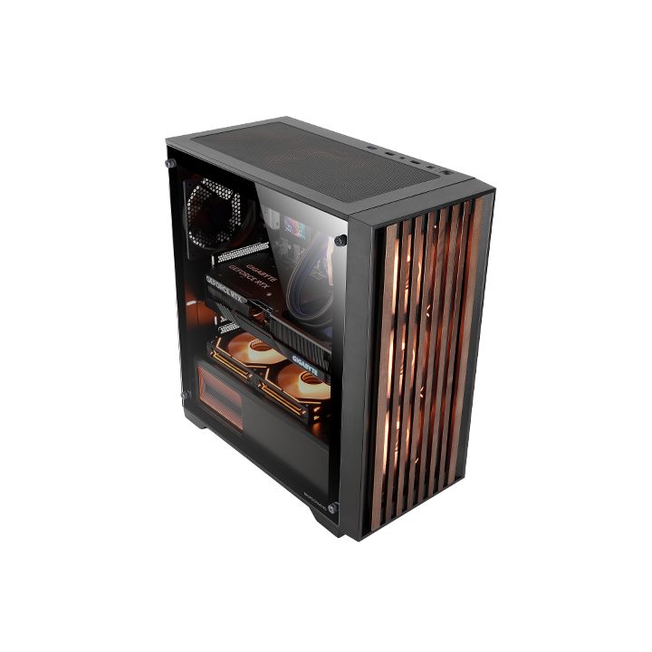 Mars Gaming MC-WOOD Midi Tower Black