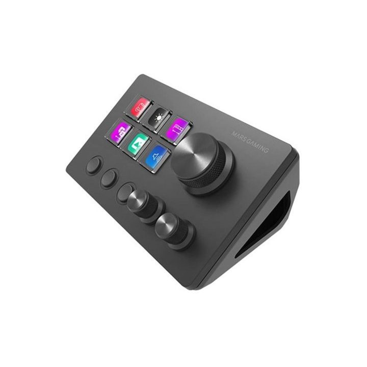 Mars Gaming MSD-TWO, Compact Control Deck, 6 Customizable LCD Keys +…