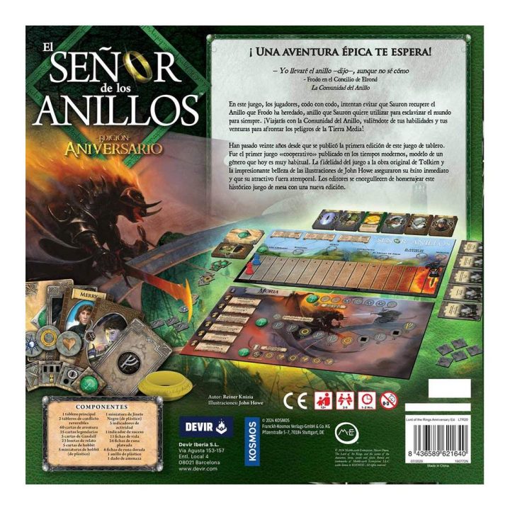 Devir Jogo de tabuleiro O Senhor dos Anéis edição aniversário…