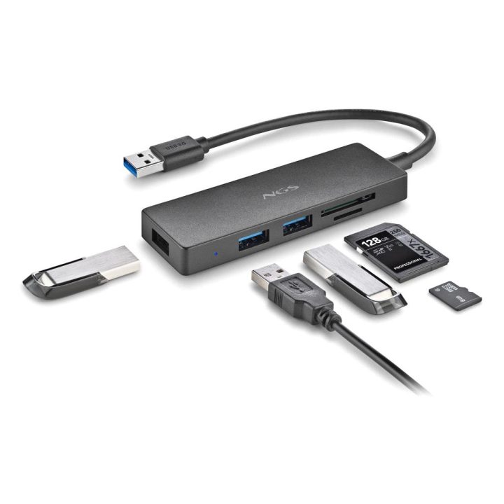 NGS IHUB READER USB 3.2 Gen 1 (3.1 Gen 1) Type-A 5000 Mbit/s Black