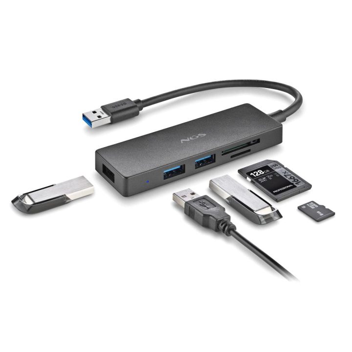 NGS IHUB READER USB 3.2 Gen 1 (3.1 Gen 1) Type-A 5000 Mbit/s Negro