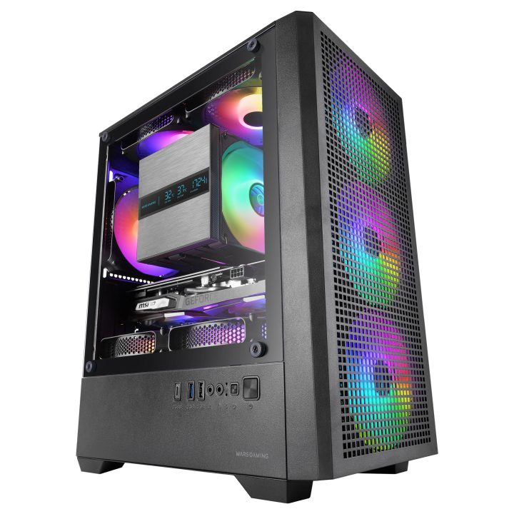 Mars Gaming MCVECTOR caixa de PC Mini Tower Preto