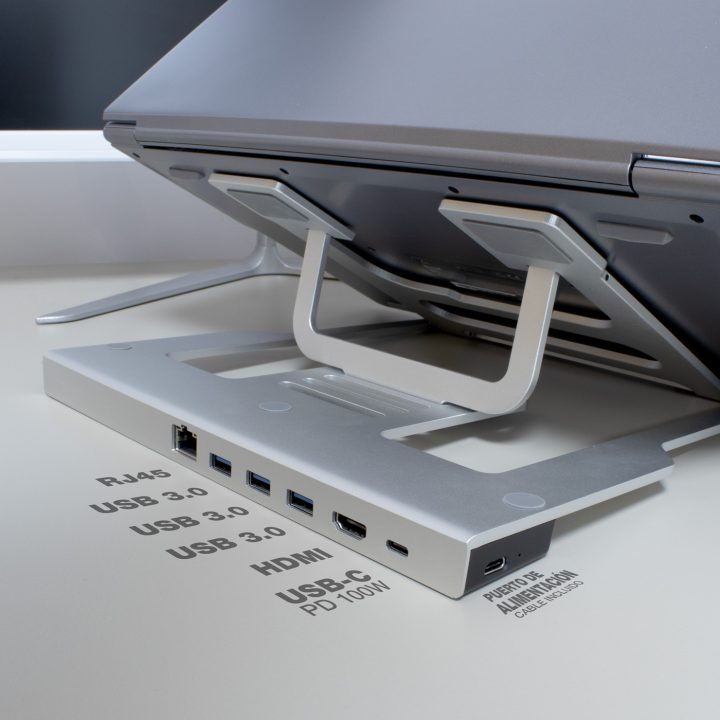 CoolBox ATRILDOCK ALUMINIO USB-C A HDMI 4K/3XUSB-A/PD…