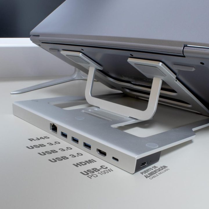 CoolBox ATRILDOCK ALUMINIO USB-C A HDMI 4K/3XUSB-A/PD…