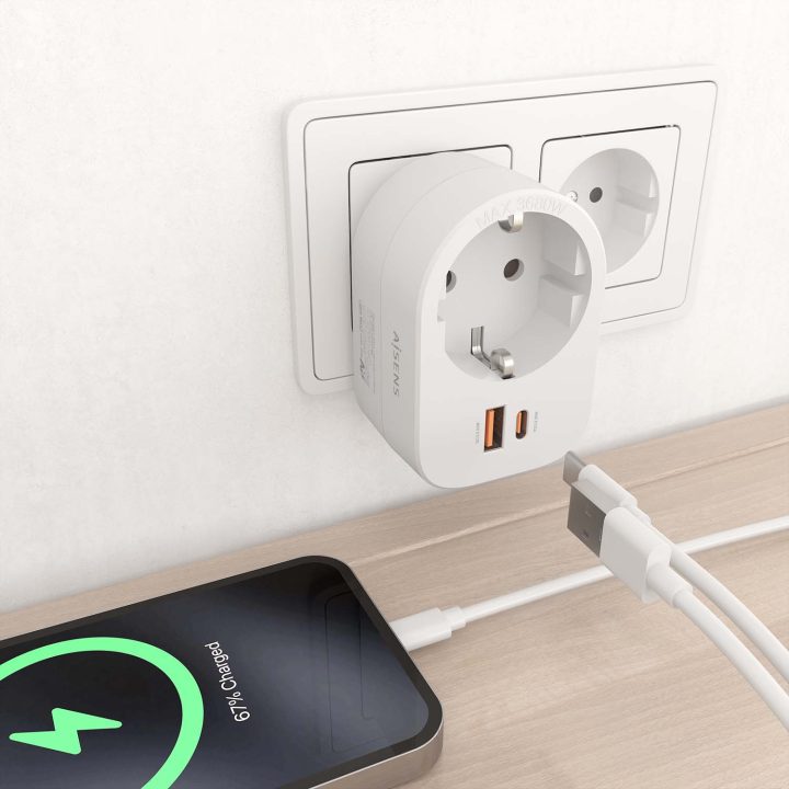 AISENS ASPS-1A1C06-W Universal Mobile Device Charger White AC Fast…