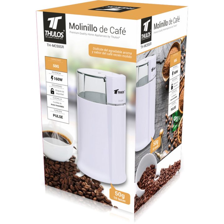 Moinho de café Thulos th-MC50GR branco 160W 50g-60g (TH-MC50GR WH)