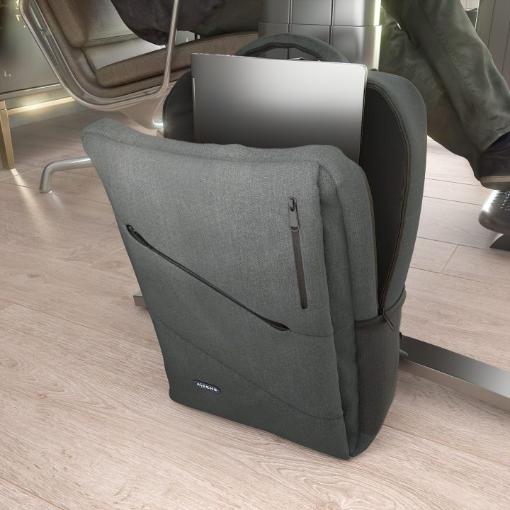 AISENS Urban and Office Backpack for 15.6" Laptop, Gray