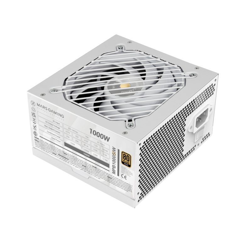 Mars Gaming MPB1000SIW Power Supply Unit 1000 W 24-pin ATX ATX White