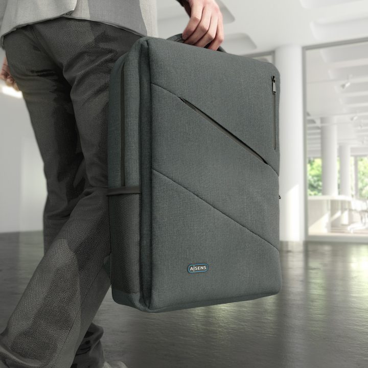 AISENS Urban and Office Backpack for 15.6" Laptop, Gray