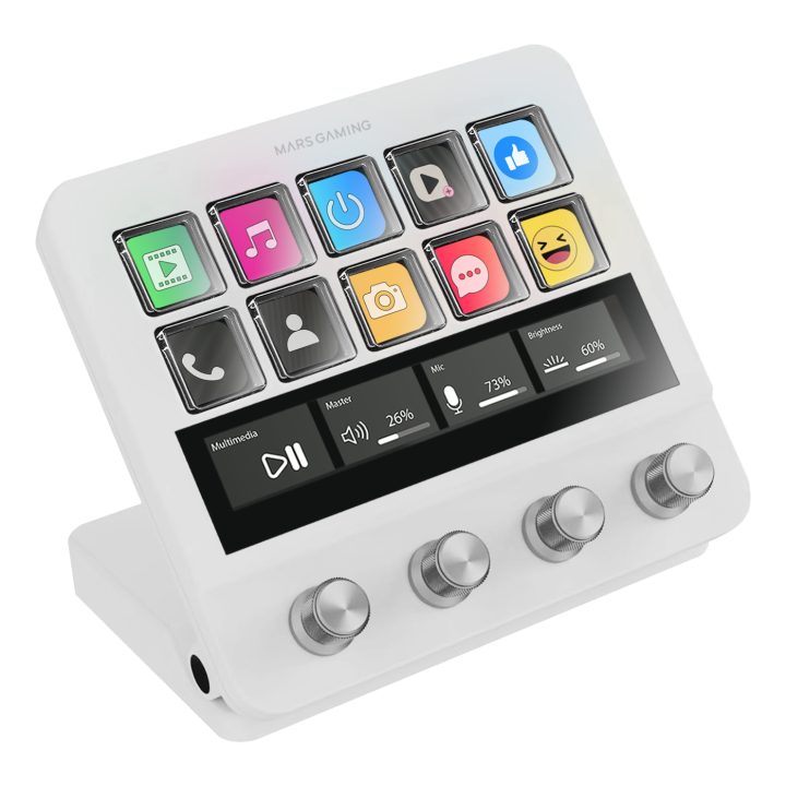 Mars Gaming MS-DPROW Branco 10 botões