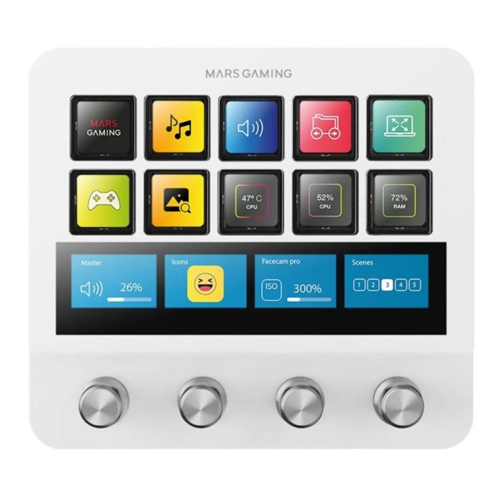 Mars Gaming MS-DPROW Branco 10 botões