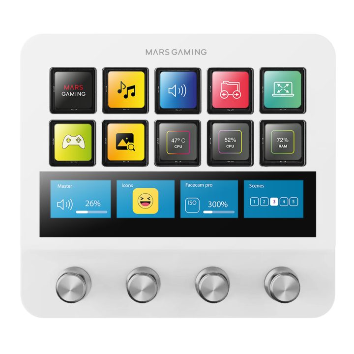 Mars Gaming MS-DPROW Branco 10 botões