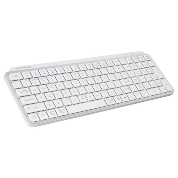 Teclado sem fios Mars Gaming MKSILENKEYSWFR branco francês