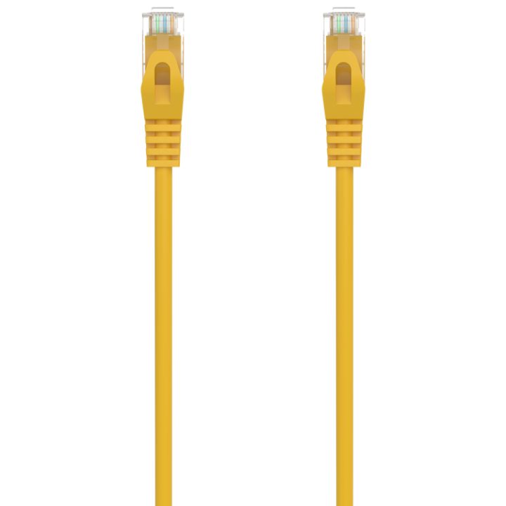 AISENS RJ45 Patch Cable LSZH Cat.6A 500 MHz UTP AWG24, Yellow, 1.5M