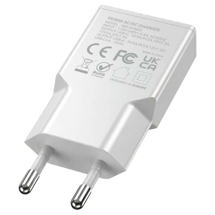 Mars Gaming MDGAN30W Mobile Device Charger White