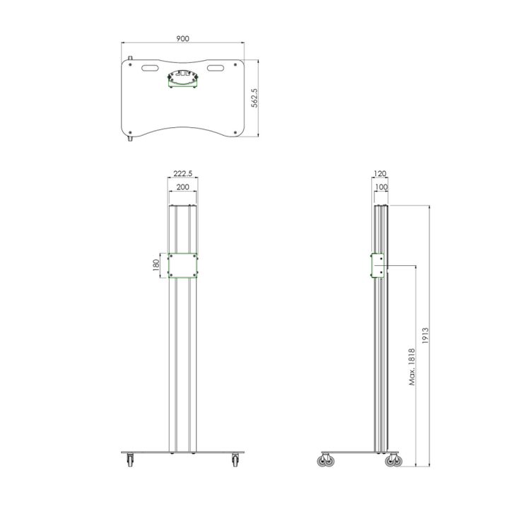 Vogel's Trolley, instalação fixa, para ecrãs planos até 65 polegadas…