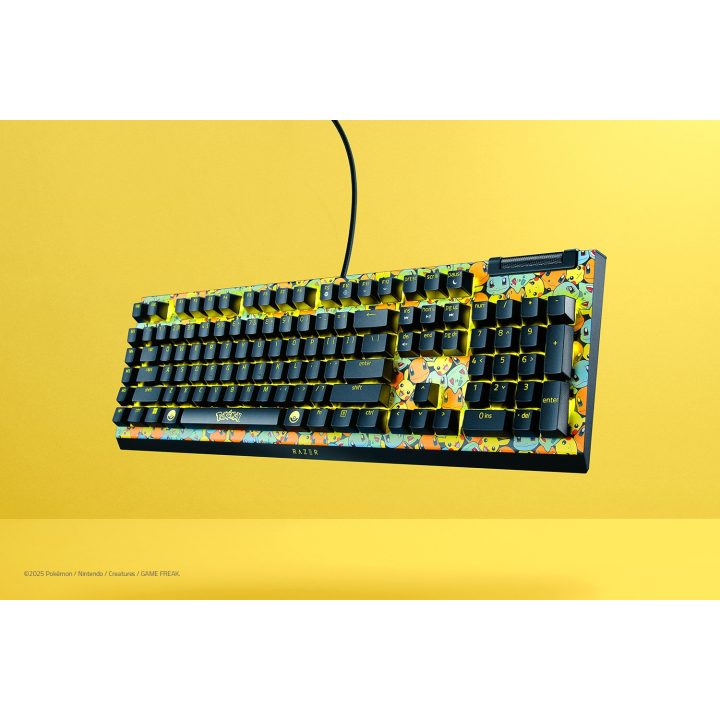 Teclado Razer blackwidow v4 x green switch Pokémon kanto starters (us…